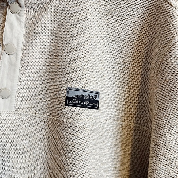 Eddie Bauer Tan Snap-Front Pullover - Picture 4 of 8